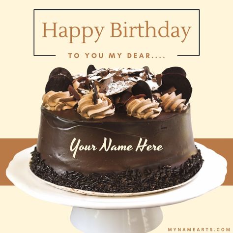 Chocolate Birthday Cake Image With Name Edit - MyNameArts Birthday Cakes With Names Edit, Cake Name Edit, Birthday Cake Image, Chocolate Cake With Name, Art Birthday Cake, Chocolate Fruit Cake, Cake Background, Delicious Chocolate Cake, Name Edit