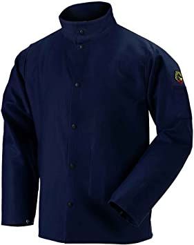 Black Stallion FN9-30C 30" 9oz. Navy FR Cotton Welding Jacket, Large Welding Jackets, Welding Supplies, Black Stallion, Mig Welding, Large Photos, Work Jackets, Paint Markers, Work Shirts, Small Items