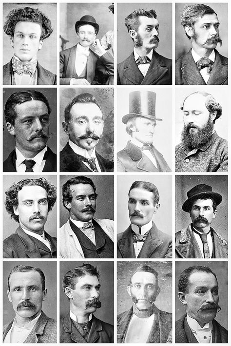 Victorian Men’s Hairstyles Facial Hair A collection of Victorian photographs, depicting some of the hairstyles and facial hair fashion of the time, and a few rather unique hair styles. Description from pinterest.com. I searched for this on bing.com/images 19th Century Mens Hairstyles, 1880s Hair Men, 19th Century Hairstyles Men, 1900 Hairstyles, 1880s Hair, 1860s Hairstyles, 19th Century Hairstyles, 1800s Hairstyles, Victorian Era Hairstyles