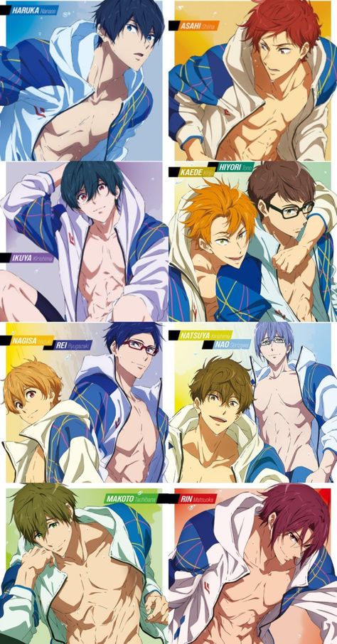 Free! Anime, Free Eternal Summer, Free Characters, Splash Free, Free Iwatobi Swim Club, Free Iwatobi, Super Mario Art, Anime Guys Shirtless, Swim Club