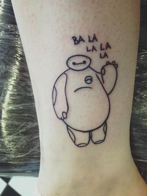 Baymax Tattoo, Disney Henna, Disney Inspired Tattoos, Disney Sleeve Tattoos, Tattoo Disney, Disney Sleeve, Movie Tattoo, Movie Tattoos, Harry Potter Tattoos