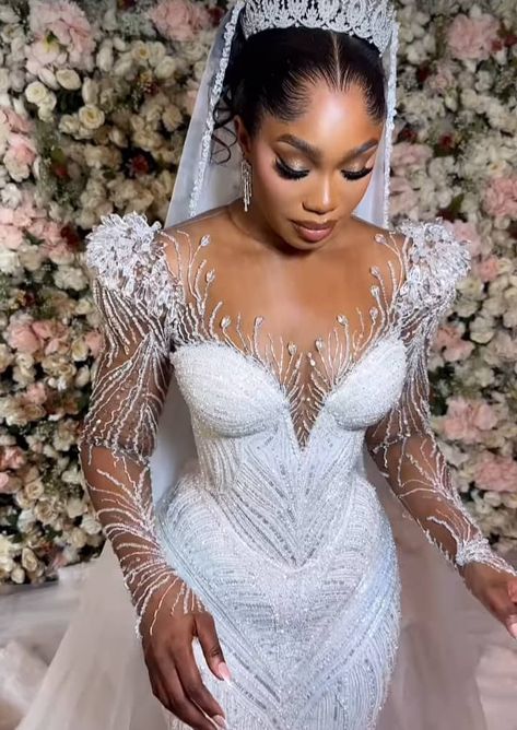 Sharon Ooja, Nigeria Wedding Dress, Nigeria Wedding, Glam Wedding Dress, Nigerian Weddings, White Wedding Gowns, Prayer Board, June 30, Wedding Outfits