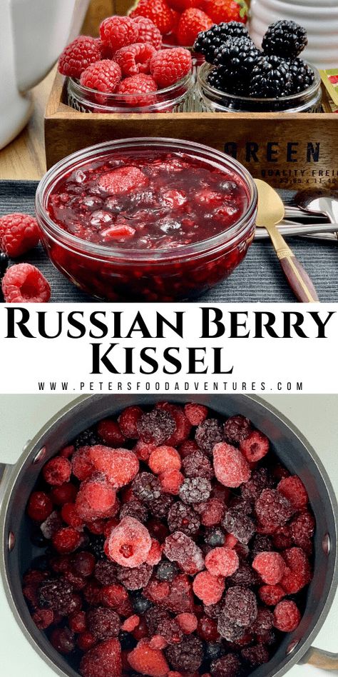 Russian Desserts, Eastern European Recipes, Summer Soup, Potato Flour, Raspberry Recipes, Easy Drink Recipes, Potato Starch, Frozen Cranberries, Berries Recipes