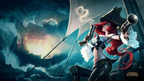 Miss Fortune (League of Legends), video games, pirates, one person HD wallpaper Jason Chan, League Of Legends Video, League Legends, Calming Patterns, League Of Legends Game, Legend Games, High Ground, Miss Fortune, Female Armor