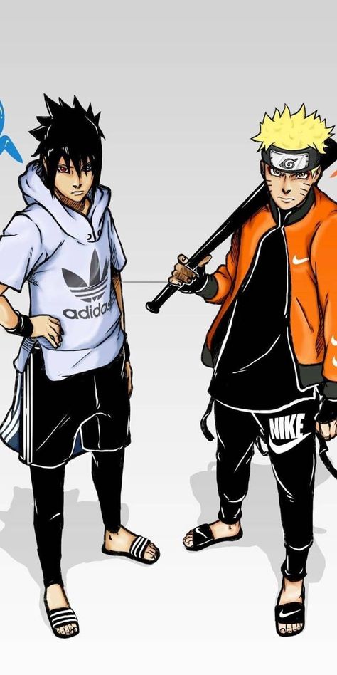 Naruto X Nike/Sasuke X Adidas which one u prefer ? Naruto Supreme, Anime Hypebeast, Teen Titans Fanart, Anime Gangster, Naruto Vs Sasuke, Manga Naruto, Naruto Uzumaki Art, Naruto Fan Art, Naruto Shippuden Sasuke