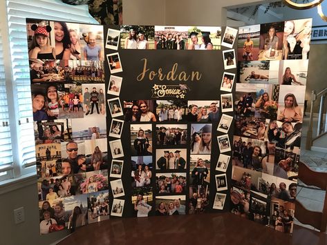 high school graduation photo board for grad party Graduation Memory Board, Graduation Photo Boards, High School Graduation Photos, Graduation Party Pictures, Graduation Boards, High School Graduation Party Decorations, Graduation Memories, Graduation Photo Booth, Photo School