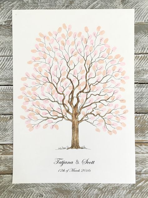 Thumb Print Tree Guest Book, Tree Canvas Wedding Guest Book, Tree Wedding Fingerprint, Guest Book Tree Fingerprint, Wedding Guest Fingerprint Tree, Finger Print Tree Wedding, Fingerprint Tree Guest Book, Guest Book Matrimonio, Tree Fingerprint Art