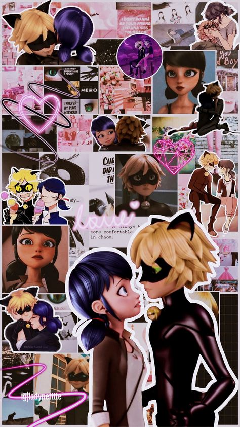 Miraculous Ladybug Marichat, Markere Copic, Ladybug Und Cat Noir, Wallpaper Iphone Disney Princess, Ladybug And Cat Noir, Ladybug Wallpaper, Miraculous Ladybug Oc, Miraculous Wallpaper, Miraculous Ladybug Memes