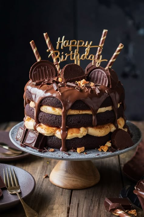 Mars Bar Birthday Cake: Chocolate, Caramel, and Nougat Bliss Birthday Cake Decorating Ideas, Mars Bar, Gooey Caramel, Caramel Drizzle, Food Hub, Cake Decorating Ideas, Birthday Cake Chocolate, Cake Making, Simple Birthday