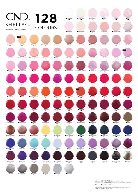 Shellac Nail Polish Colors, Colours 2023, Shellac Colours, Pink Shellac, Cnd Shellac Colors, Shellac Nail Colors, Colors Chart, Cnd Colours, Shellac Nail Polish