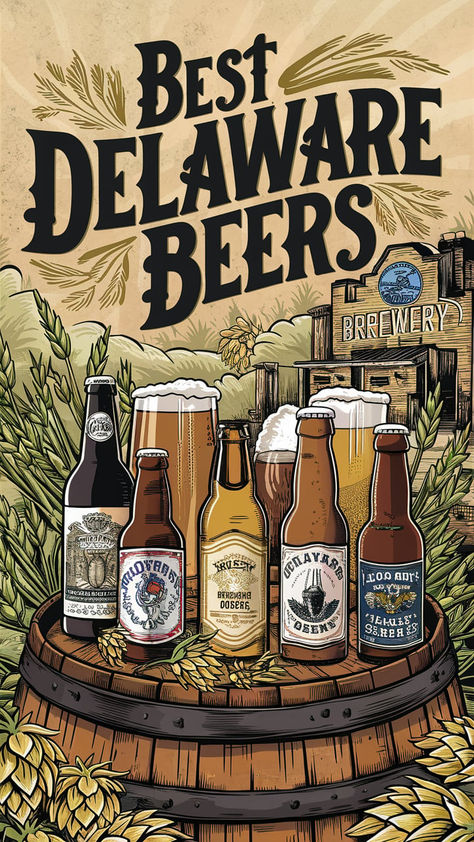 Delaware Beers: Exploring the Best Brews of the First State  Delaware, known for its pioneering spirit and rich brewing history, boasts a diverse craft beer scene.  From robust stouts to crisp IPAs, the state’s breweries offer a wide range of exceptional beers. Brewery Mural Art, Brewery Graphic Design, Craft Beer Poster, Brewery Artwork, Specialty Beer, Beavertown Brewery, Craft Brewing, World Crafts, Delaware