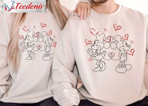 Disney Valentine Couple Sweatshirt, Mickey Minnie Unisex Hoodie Long Sleeve, Disney Gift Ideas https://teedenis.com/product/disney-valentine-couple-sweatshirt-mickey-minnie-unisex-hoodie-long-sleeve-disney-gift-ideas/ Disney Gift Ideas, Valentine Couple, Disney Gift, Gifts For, Disney Gifts, Trending Tshirts, Mickey Minnie, Clothing Styles, Gift Ideas