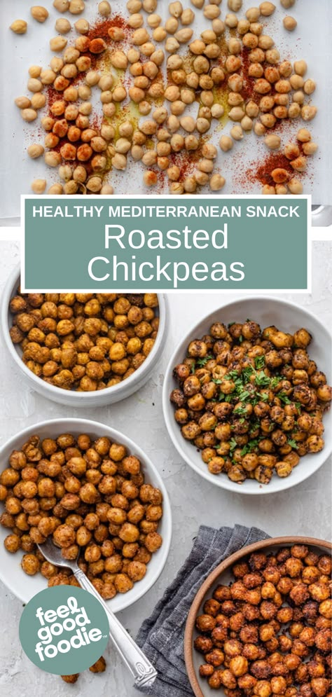 Oven Chickpea Recipes, Roasted Chickpeas Greek, Oven Baked Chickpeas, Mediterranean Roasted Chickpeas, Oven Roasted Chickpeas Recipes, Healthy Roasted Chickpeas, Roast Chickpeas Oven, How To Roast Chickpeas In The Oven, Baked Chick Peas Recipes Oven