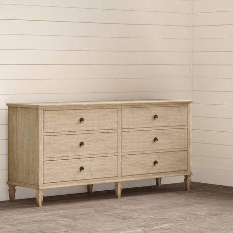 Birch Lane™ Garland 6 - Drawer Dresser & Reviews | Wayfair Classic Dressers, 4 Drawer Dresser, Double Dresser, Madison Park, 6 Drawer Dresser, Wood Nightstand, Dressers And Chests, Bedroom Collection, Large Drawers