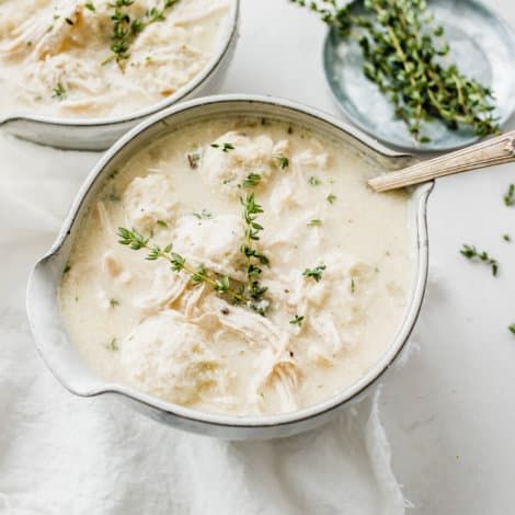 Keto Chicken and Dumplings (Whole30 + Paleo) - Healthy Little Peach Low Carb Dumplings, Keto Chicken And Dumplings, Healthy Little Peach, Easy Shredded Chicken, Whole30 Keto, Savory Chicken, Keto Paleo, Healthy Low Carb Recipes, Paleo Whole 30