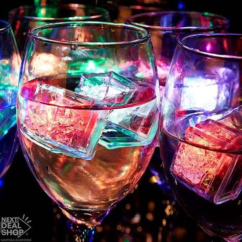 Led Ice Cubes, Pisco, Fire And Ice, Ice Cubes, Ice Cube, Led Color, Glow Up?, Light Up, Wine Glass