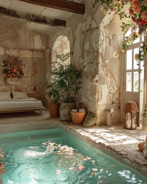 Bathhouse Aesthetic, Old Greek House Interior, Greek Bath House, Greek Bathhouse Aesthetic, Ancient Greek Bathroom, Roman Baths Aesthetic, Greek House Interior, Roman Bathhouse, Celtic Otherworld