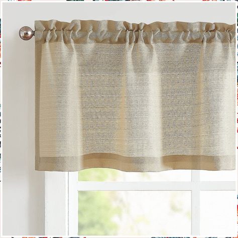 jinchan Casual Weave Valance Curtains for Kitchen Living Room Bathroom 18 Inch Linen Textured Semi-Sheer Window Valance Privacy Farmhouse Half Window Curtains Country Valance 1 Panel Rod Pocket Beige Half Window Curtains, Country Valances, Sheer Valances, Linen Valances, Vermont Country Store, Country Curtains, Curtain Valance, Rod Pocket Curtains, Country Store