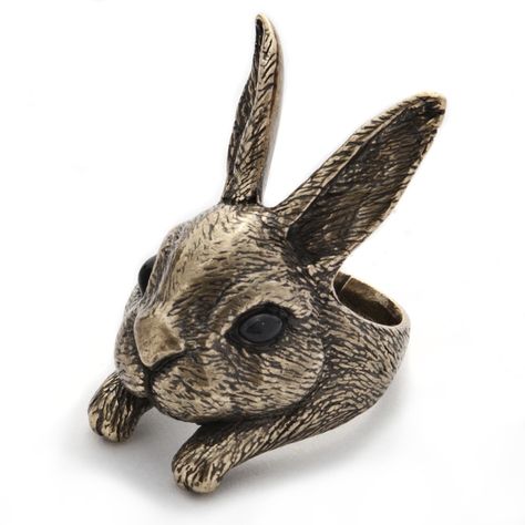 KopoMetal handmade rabbit ring - golden. $80.00, via Etsy. Bunny Ring, Handmade Rabbit, Rabbit Ring, Patina Jewelry, Rabbit Jewelry, Jack Rabbit, Wax Carving, Bunny Lovers, Cute Bunny