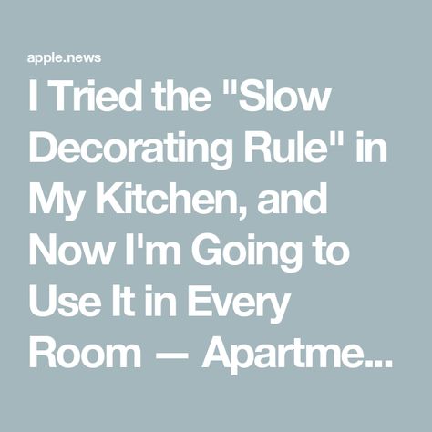 I Tried the "Slow Decorating Rule" in My Kitchen, and Now I'm Going to Use It in Every Room — Apartment Therapy Book Tower, Decorating Rules, My Kitchen Rules, Florida Condos, Sweet Time, Kitchen Transformation, French Restaurants, Room Apartment, Wood Countertops