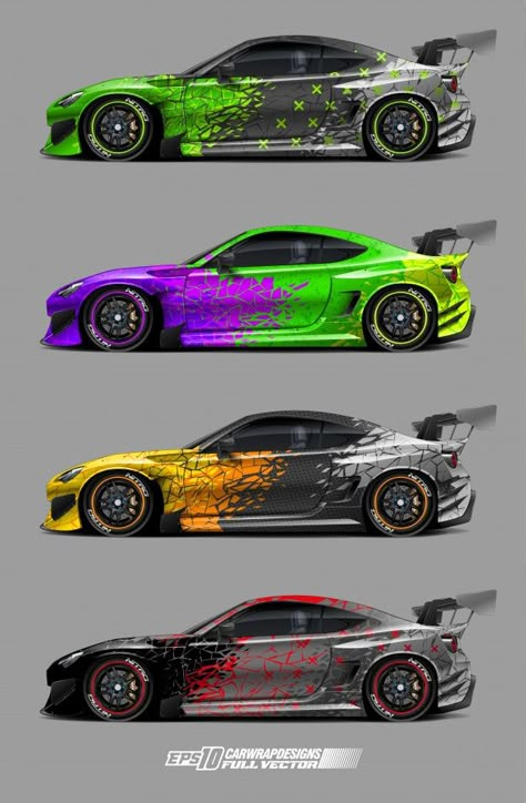 Abstract car wrap designs Premium Vector | Premium Vector #Freepik #vector #car #abstract #corporate #modern Auto Hyundai, Car Paint Jobs, Car Livery, Car Sticker Design, Racing Car Design, Car Wrap Design, Car Wraps, Car Organization, Street Racing Cars