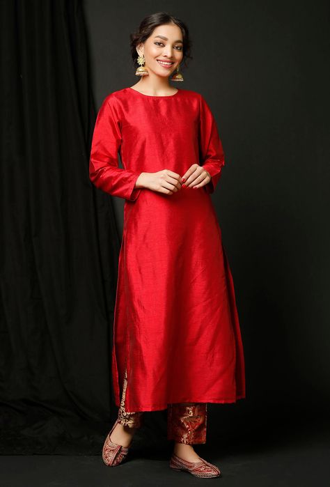 red pure raw silk kameez brocade banarasi wedding salwar kameez pant trouser Indian custom made to measure Pakistani cloths women dresses Silk Kameez, Raw Silk Kurta, White Long Gown, Wedding Salwar Kameez, Suit Indian, Kaftan Gown, Pant Trouser, Embroidery Leaf, Kurti Embroidery Design