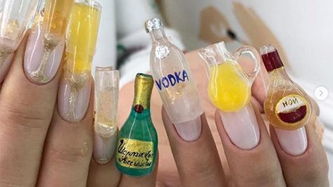 Bad Nails, Crazy Nail Designs, Crazy Nail Art, Crazy Nails, Beautiful Nail Designs, Unique Nails, Cute Nail Designs, Pretty Acrylic Nails, Cool Nail Art