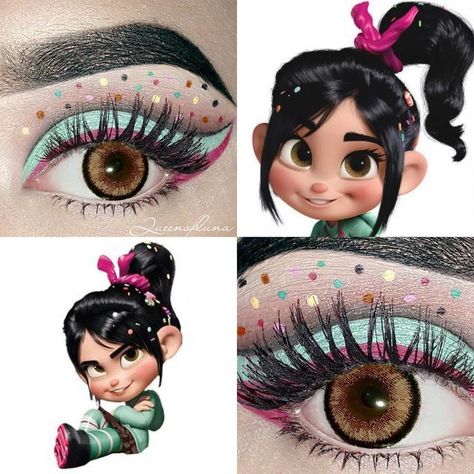 Disney Eye Makeup, Disney Inspired Makeup, Disney Princess Makeup, Make Up Designs, Glitter Makeup Looks, Orange Makeup, Princess Makeup, Flower Makeup, Barbie Makeup