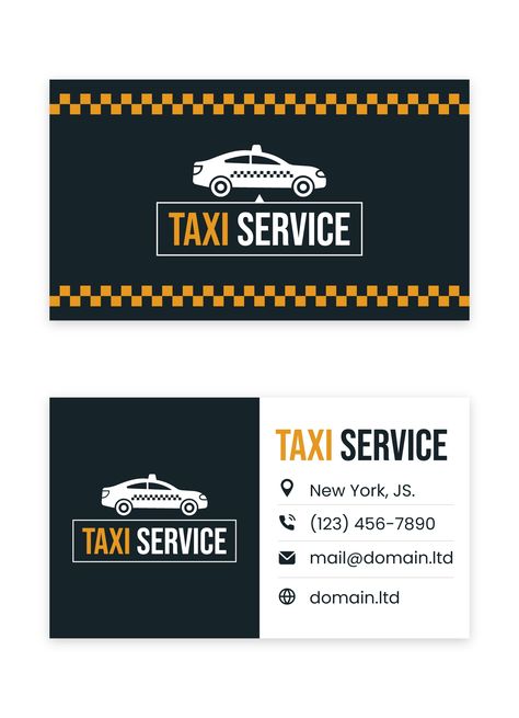 Taxi Business Card, Taxi Business, Service Business Card, Docs Templates, Service Business, Free Business Card Templates, Free Business Cards, Corporate Business Card, Taxi Service