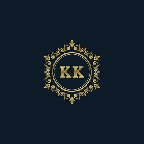 Letter KK logo with Luxury Gold template. Elegance logo vector template. Kk Logo, Gold Template, Oneplus Wallpapers, Logo Background, Vector Template, Pin Image, Vector Logo, Vector Art, Vector Free