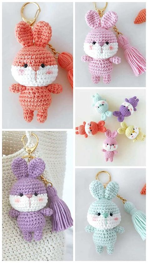 Amigurumi Keychain Free Pattern Crochet Keyring Free Pattern, Wings Tutorial, Keychain Patterns, Amigurumi Keychain, Blooming Bouquet, Diy Crochet Bag, Crochet Keychain Pattern, Pola Amigurumi, Crochet Wedding