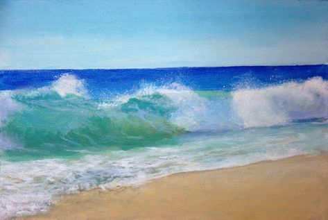 Dessin et peinture - vidéo 3080 : Comment peindre l'écume des vagues à partir d'un exemple ? - huile ou acrylique. Seascapes Art, Glass Fusion Ideas, Watercolor Ocean, Wave Painting, Sea Painting, Ocean Painting, Beach Painting, Art Painting Acrylic, Zentangle Art