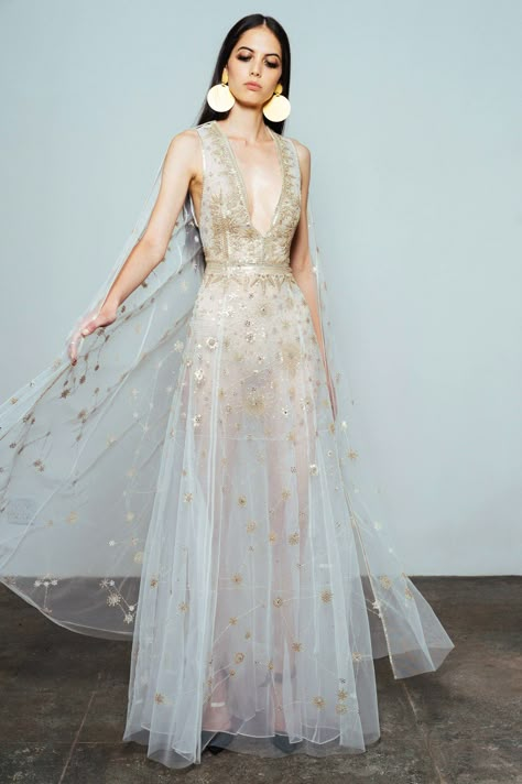 If you're not the type to wear a full-skirted white ballgown on your wedding day, then take a look through our curated list of alternative options for your big day. #weddingdresses Constellation Dress, Cucculelli Shaheen, Unusual Wedding Dresses, Unusual Weddings, Unconventional Wedding, Alternative Wedding Dresses, Traditional Bride, Traditional Wedding Dresses, Nontraditional Wedding