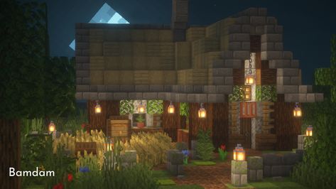 Cute Minecraft Cottage, Wheat Farm, Cute Minecraft, Cottage Minecraft, Deep In The Forest, Minecraft Cottage, Minecraft Bedroom, Minecraft Cake, Rustic Cottage