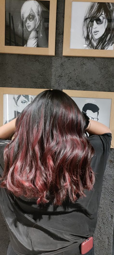 Red Hair Colour Without Bleach, Black Hair Dyed Red Without Bleach, Hair Colour On Black Hair Without Bleach, Red On Black Hair No Bleach, Non Bleached Hair Colour, Brown Hair Colour Without Bleach, Hair Color For Dark Hair Without Bleach, Without Bleach Hair Color For Black Hair, Colors To Dye Brown Hair Without Bleach