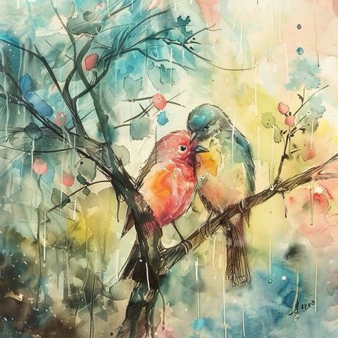 Megan Fox, Love Birds, Jennifer Lopez, Watercolor Painting, Watercolor Art, Watercolor Paintings, Birds, Art, Watercolour Art