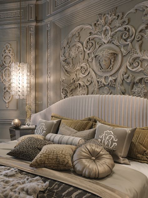 versace & cavalli style on Behance Versace Home Decor, Luxury Room Design, Luxury Mansions Interior, Cnc Art, Modern Luxury Bedroom, Luxury Bedroom Design, Dekorasi Kamar Tidur, Classic Interior Design, Versace Home