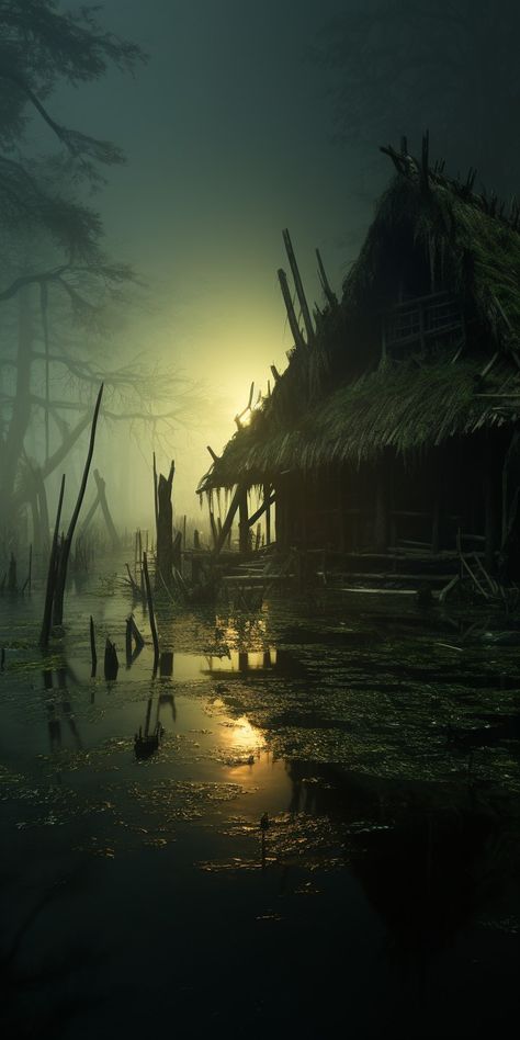 Swamp Artwork, Bayou Wallpaper, Dnd Swamp, Fantasy Swamp, Best Wallpaper Hd, Canvas Art Projects, Landscape Concept, Female Art Painting, Fantasy Forest