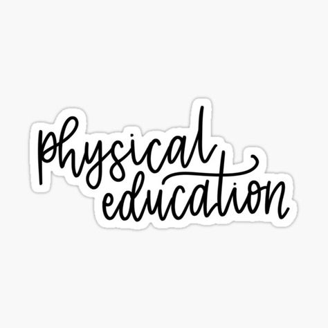 RT-Lettering Shop | Redbubble Physical Education Lettering, Health Subject Design, Physical Education File Cover, Calligraphy Subjects School, Math Lettering Design, Basic Calculus, Personalized School Supplies Labels, Folder Binder, Study Stickers