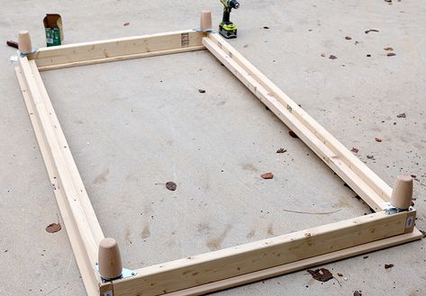 Bed Frame Diy Twin, Platform Bed Full Size, Diy Twin Bed Frame, Bed Frame Diy, Diy Platform Bed Frame, Diy Twin Bed, Platform Bed Full, Bed Full Size, Jen Woodhouse