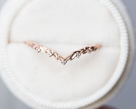 Leave Ring, Fairytale Ring, Leaf Wedding Band, Wedding Band Diamond, 14k Gold Wedding Band, Lace Ring, Briar Rose, Nature Ring, Rose Gold Wedding Bands