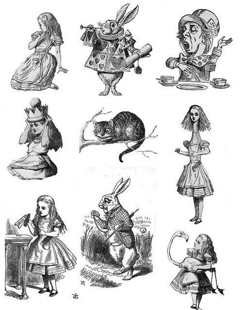 Alice In Wonderland Original, Alice In Wonderland Illustrations, Wonderland Characters, Wonderland Tattoo, 동화 삽화, John Tenniel, Go Ask Alice, Curiouser And Curiouser, Alice's Adventures In Wonderland