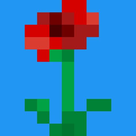 Minecraft poppy Pixel Art Minecraft, Drawing Application, Minecraft Drawings, Pixel Drawing, Minecraft Pixel Art, Ios App Icon Design, Minecraft Crafts, Class Ideas, App Icon Design