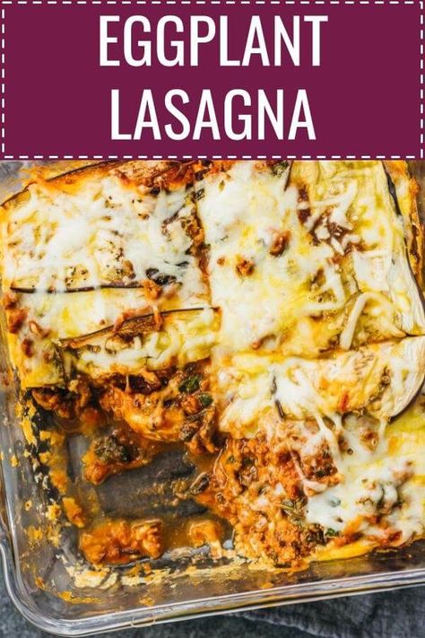 Eggplant Lasagna Recipe, Healthy Lasagna, Eggplant Lasagna, Asian Recipe, Baked Eggplant, No Noodle Lasagna, Eggplant Recipes, Low Carb Gluten Free, Winter Recipes