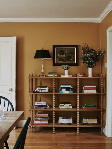 Colour Inspiration: Pinkish Brown :: TIG Alfred Newall, Cast Iron Beds, Spool Furniture, Yellow Dining Room, Oval Room Blue, Antique Side Table, Yellow Curtains, Iron Bed, Countryside House