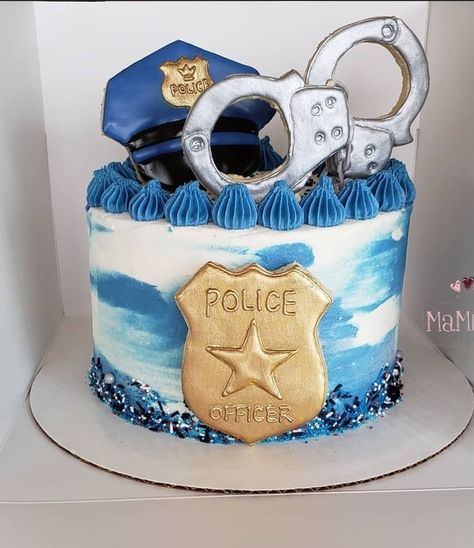 Police Promotion Cake, Policeman Cake, Police Birthday Cakes, Cop Cake, Police Cake, Retirement Party Cakes, Police Cakes, Police Birthday Party, Cake Design For Men