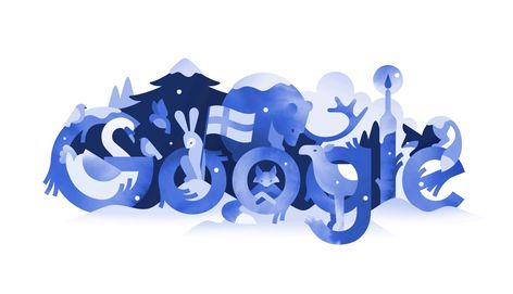 Google Doodle illustration on Behance Best Google Doodles, Google Animations, Google Birthday, Happy Birthday Google, Doodle 4 Google, Doodle Google, Google Logo, Google Doodle, Christmas Campaign