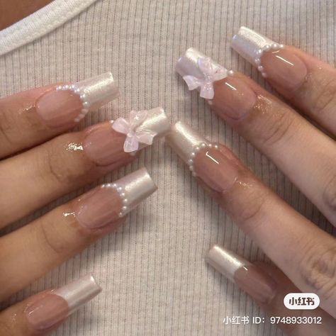 Unghie Sfumate, Girly Acrylic Nails, Coffin Shape, Pearl Nails, Nails Diy, Soft Nails, Nails Spring, Franklin Tn, Diy Spring