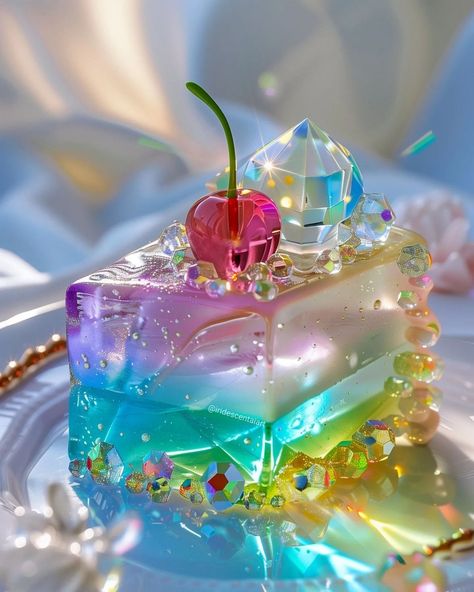 Aesthetic Cake Wallpaper, Apps On Your Phone, Rainbow Cakes, Crystal Cake, Jelly Wallpaper, Ice Cake, Dreamy Artwork, Jelly Cake, Motion Sickness