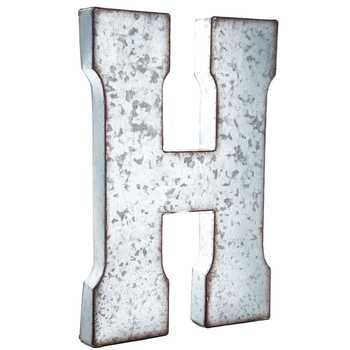 Large Galvanized Metal Letter Hall Wall Design, Boys Adventure Bedroom, Rh Office, Alphabet Wall Decor, Initial Wall Decor, Metal Wall Letters, Wall Decor Letters, Rustic Letters, Letter Wall Decor